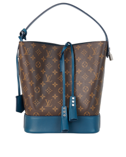 Idole Bucket Bag, Leather, Monogram/Teal